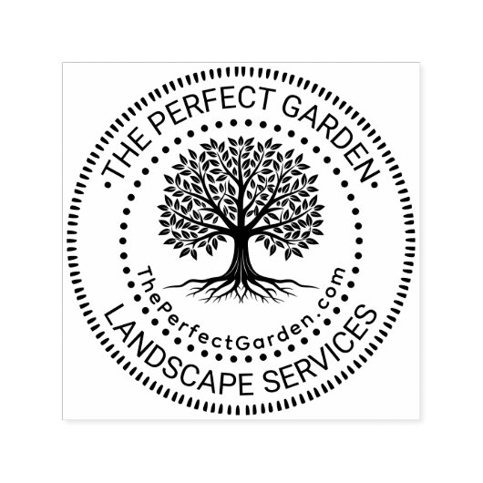 Tuinieren Landschapsdiensten Naam Initiaal URL Zelfinktende Stempel (Design)