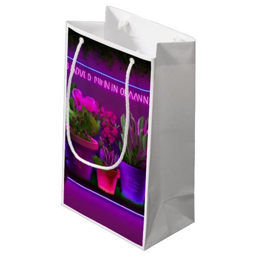 Tuinieren Liefhebber Design met Punny Gezegden Klein Cadeauzakje (Achterkant Gekanteld)