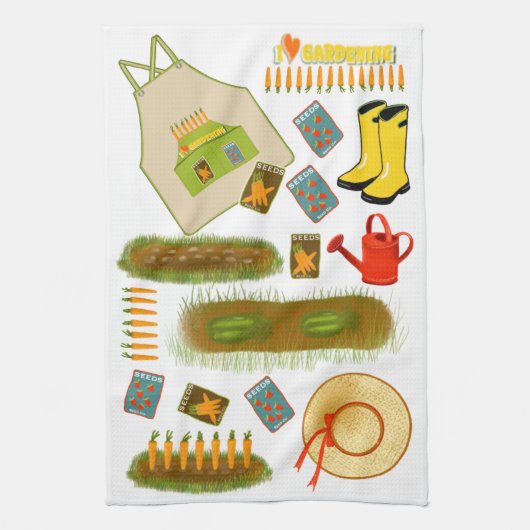 Tuinieren Love Handdoek (Verticaal)