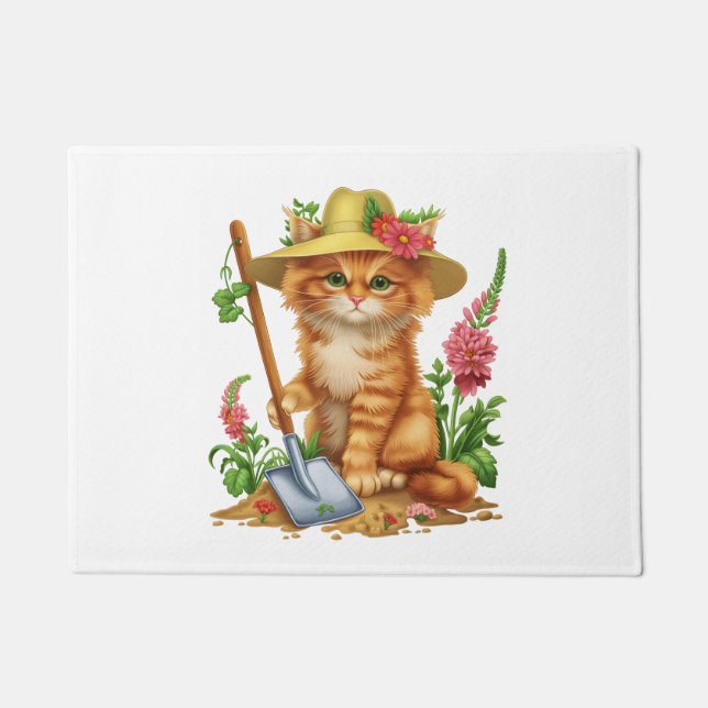 Tuinieren met katten deurmat (Voorkant)