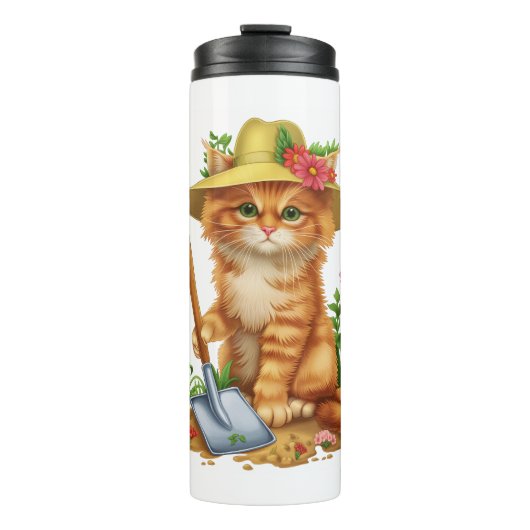 Tuinieren met katten thermosbeker (Voorkant)