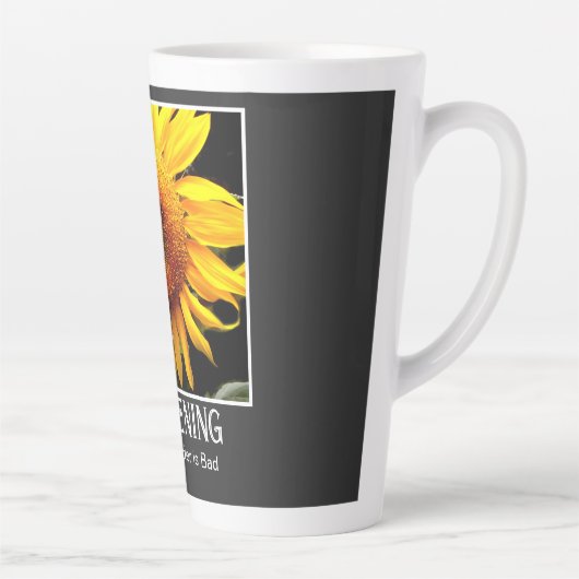 Tuinieren - Omdat moord slecht is grappige zonnebl Latte Mok (Rechts)