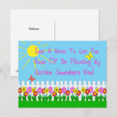 Tuinieren op nieuwe plaats Verander van adres Brie Aankondigingskaart (Voorkant / Achterkant)