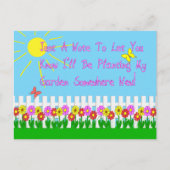 Tuinieren op nieuwe plaats Verander van adres Brie Aankondigingskaart (Voorkant)