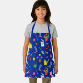 Tuinieren Patroon op blauw Schort (Insitu)