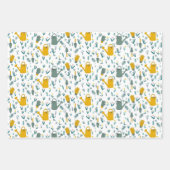 Tuinieren Patroon Watering Kan Bloemen Tuin Gift Inpakpapier Vel (Voorkant 3)