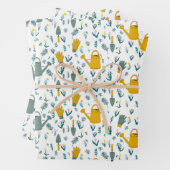 Tuinieren Patroon Watering Kan Bloemen Tuin Gift Inpakpapier Vel (In situ)