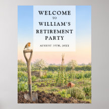 Tuinieren Pensioenfeest Welkomstbord