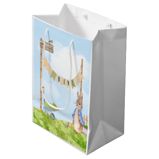 Tuinieren Peter het Konijn Medium Cadeauzakje (Voorkant Gekanteld)