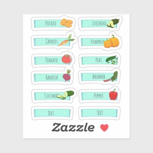 Tuinieren plant labels Custom-Cut Vinyl Sticker (Vel)