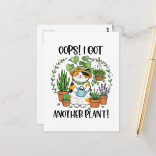 Tuinieren Planten Kat Oeps Ik Heb Weer Een Plant Briefkaart