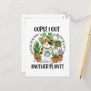 Tuinieren Planten Kat Oeps Ik Heb Weer Een Plant Feestdagenkaart