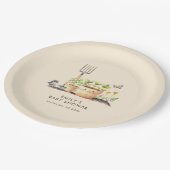 Tuinieren Planten Little Sprout Baby shower Papieren Bordje (Gekanteld)