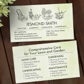 Tuinieren Services - Hand getrokken lijn illustrat Visitekaartje