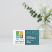 Tuinieren Services - Kleurrijke pictogrammen Visitekaartje (Staand voorkant)