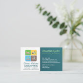 Tuinieren Services - Kleurrijke pictogrammen Visitekaartje (Staand voorkant)