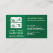 Tuinieren Services - Witte pictogrammen Visitekaartje (Voorkant)