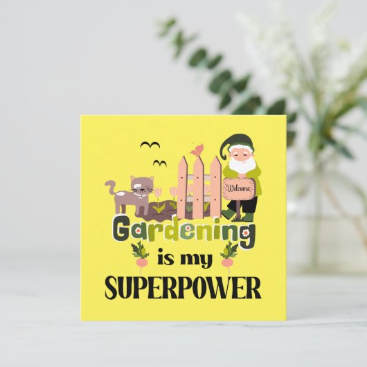 Tuinieren Superpower, Schattigee tuinman (Staand voorkant)
