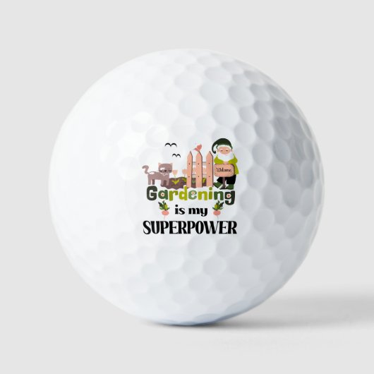 Tuinieren Superpower, Schattigee tuinman Golfballen (Voorkant)