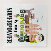 Tuinieren Superpower, Schattigee tuinman Legpuzzel (Horizontaal)