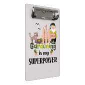 Tuinieren Superpower, Schattigee tuinman Mini Klembord (Schuin)