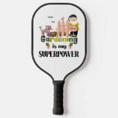 Tuinieren Superpower, Schattigee tuinman Pickleball Paddle (Achterkant)