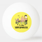 Tuinieren Superpower, Schattigee tuinman Pingpongbal (Achterkant)