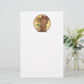 Tuinieren Teddy Bear Briefpapier (Staand voorkant)