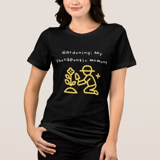 Tuinieren Therapie Tri-Blend Shirt (Voorkant)