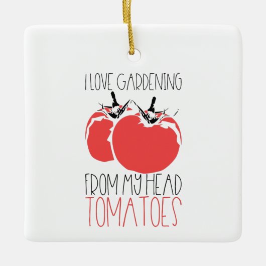 Tuinieren Tomaten Tuinier Gift Keramisch Ornament (Voorkant)