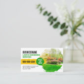 Tuinieren, tuinarchitectuur, maaien visitekaartje (Staand voorkant)