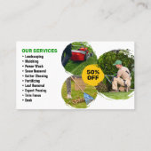 Tuinieren, tuinarchitectuur, maaien visitekaartje (Achterkant)