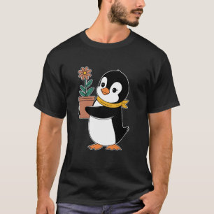 Tuinieren Tuinman Pinguïn Met Bloempot T-shirt