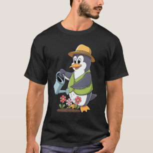 Tuinieren Tuinman Pinguïn met Gietkan T-shirt