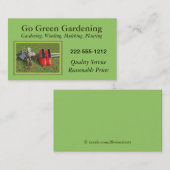 Tuinieren Visitekaartje met tools aanpasbaar (Voorkant / Achterkant)