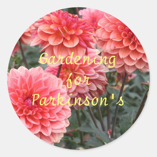 Tuinieren voor Parkinson Ronde Sticker (Voorkant)