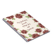 Tuinieren Vreugde en Dankbaarheid - Rode Margriete Notitieboek (Rechterzijde)