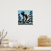 Tuinieren - Woodblock Print (Keuken)