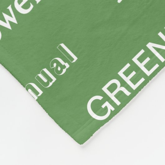 Tuinieren Woorden Patterned Tuin Theme Green Fleece Deken (Hoek)