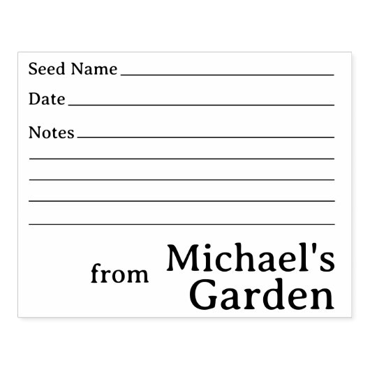 Tuinieren Zaad Bewaren  Rubberstempel (Afrduk)