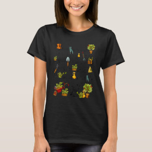 Tuiniergereedschap Muzieknoot Notenbalk Tuinierder T-shirt