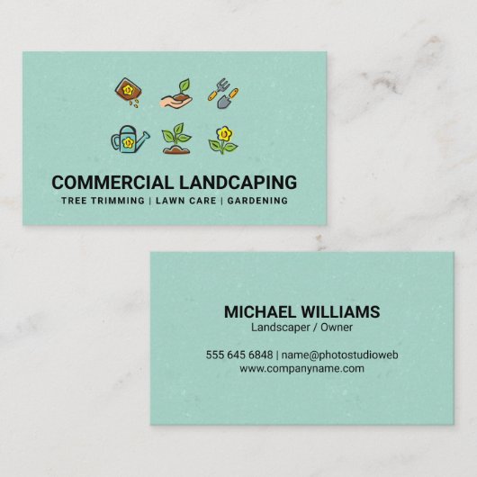 Tuiniergereedschap Visitekaartje (Voorkant / Achterkant)