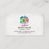 Tuinierlogo's | Waterverfboom Visitekaartje (Achterkant)