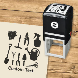 Tuinierpictogrammen Silhouetten Zelfinktende Stempel