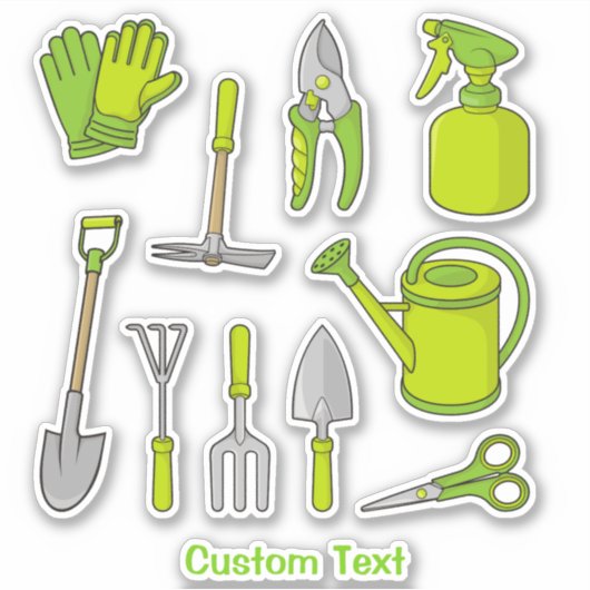 Tuinierpictogrammen Sticker (Voorkant)
