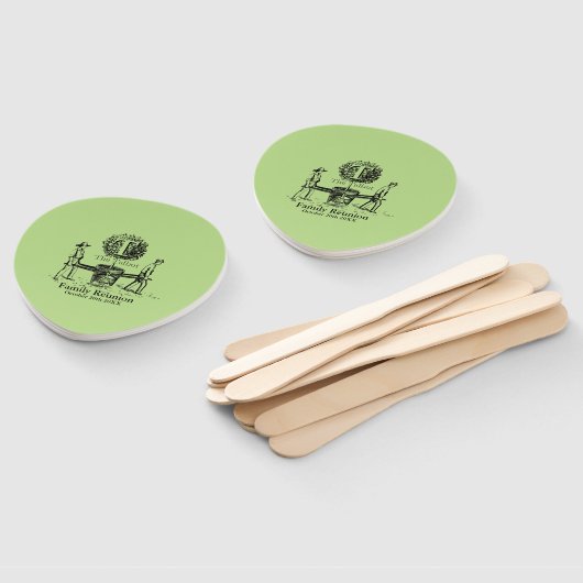 Tuiniers Familie Reunion gepersonaliseerde Han Fan Handwaaier (Niet-gemonteerd)