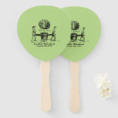 Tuiniers Familie Reunion gepersonaliseerde Han Fan Handwaaier (Voorkant en achterkant)