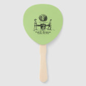 Tuiniers Familie Reunion gepersonaliseerde Han Fan Handwaaier (Achterkant)