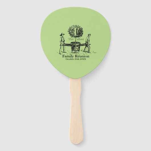 Tuiniers Familie Reunion gepersonaliseerde Han Fan Handwaaier (Voorkant)