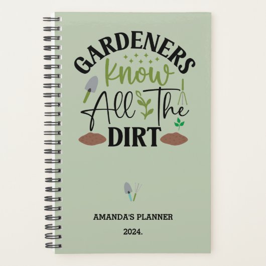 Tuiniers kennen al het vuil gepersonaliseerd planner (Voorkant)